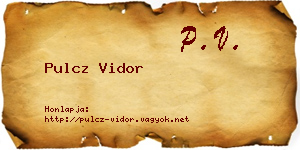 Pulcz Vidor névjegykártya